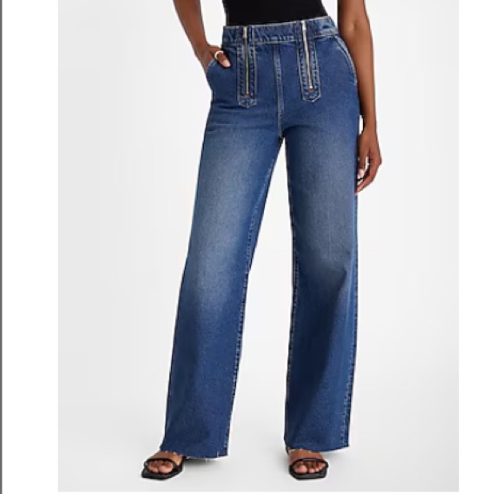 Express Blue Wide Leg Jeans